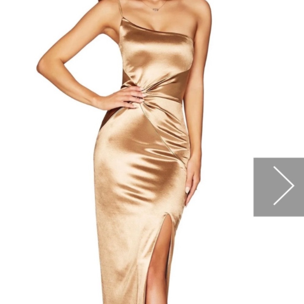 Nookie Gold Satin Dress